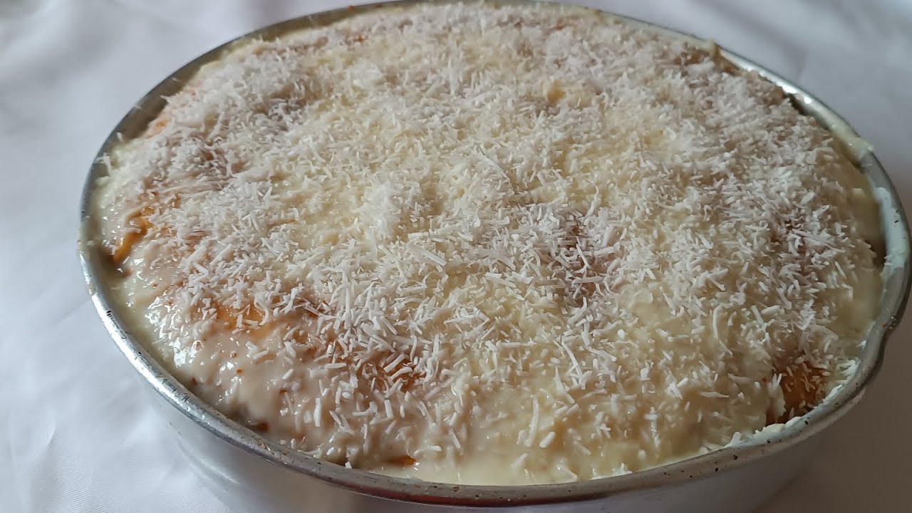 BOLO GELADO DE ABACAXI 🍍 COM COCO  na forma Fácil econômico