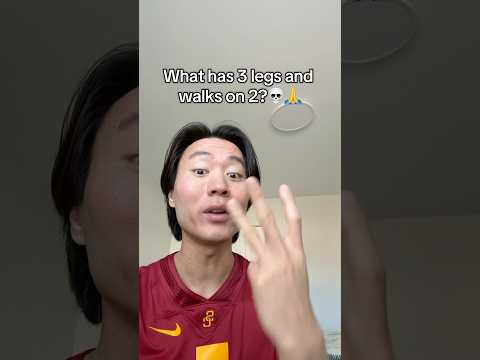 What has 3 legs and walks on 2 💀