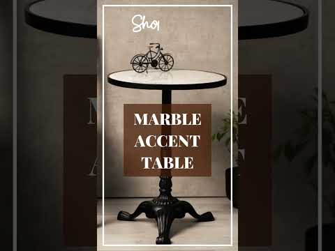 Achieve the perfect balance of elegance with this eye-catching Marble Accent Table #shorts #ytshorts