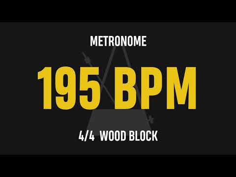 195 BPM 4/4 - Best Metronome (Sound : Wood block)