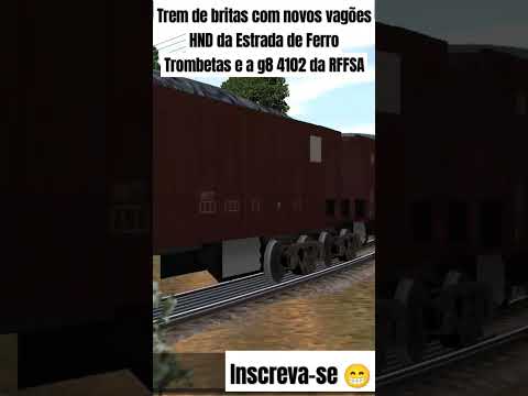 Trem de britas passando por Rio Claro RJ, flagra de imprudência