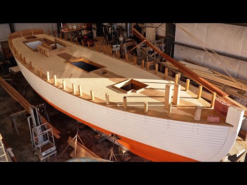 Traditional wood boatbuilding - deck hatches & more!