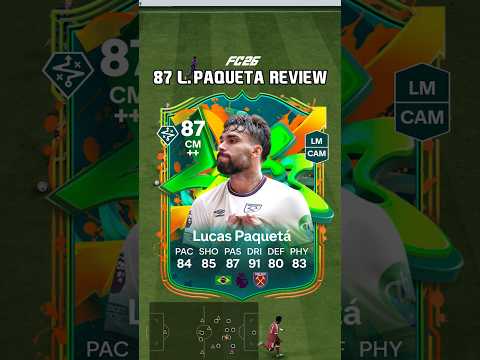 87 Lucas Paquetá Review in FC 26, he should have been cheaper but he's good in-game 🙌 #shorts #fc26