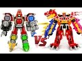 Power Rangers UchuSenTai KyuRanger DX KyuRenOh VS Dino Charge Kyoryuger DX Tyrano King Robots Toys