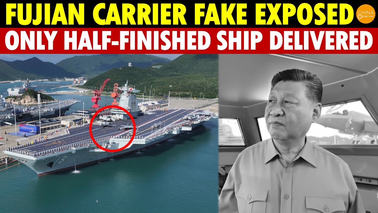 China’s Fujian Aircraft Carrier Fake Exposed! Couldn’t Steal Tech, Delivered a Half-Finished Product
