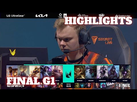 G2 vs FNC - Game 1 Highlights | Grand Final LEC 2023 Season Finals | G2 Esports vs Fnatic G1