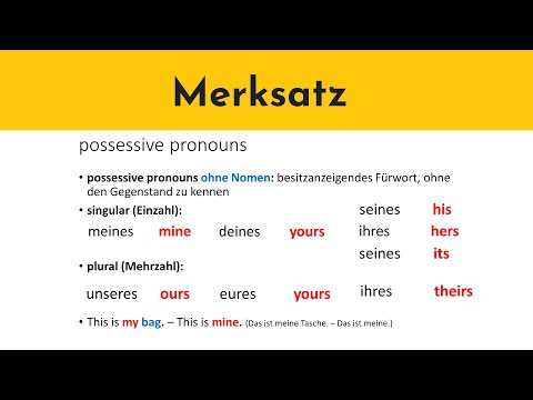 possessive pronouns