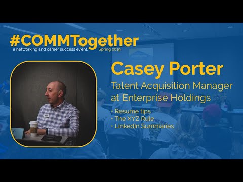 #COMMTogether Speaker Highlights - Casey Porter - Resume Advice