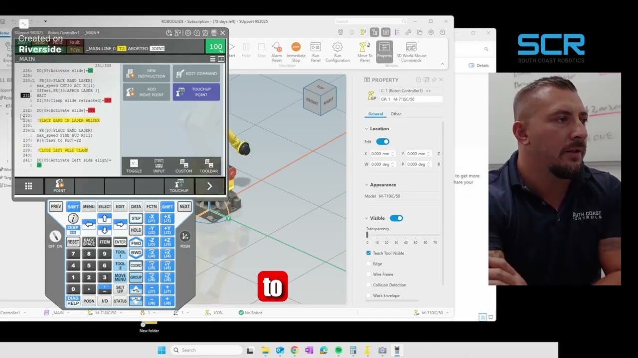 Troubleshooting a Customer Robot Issue with #fanuc RoboGuide 2025