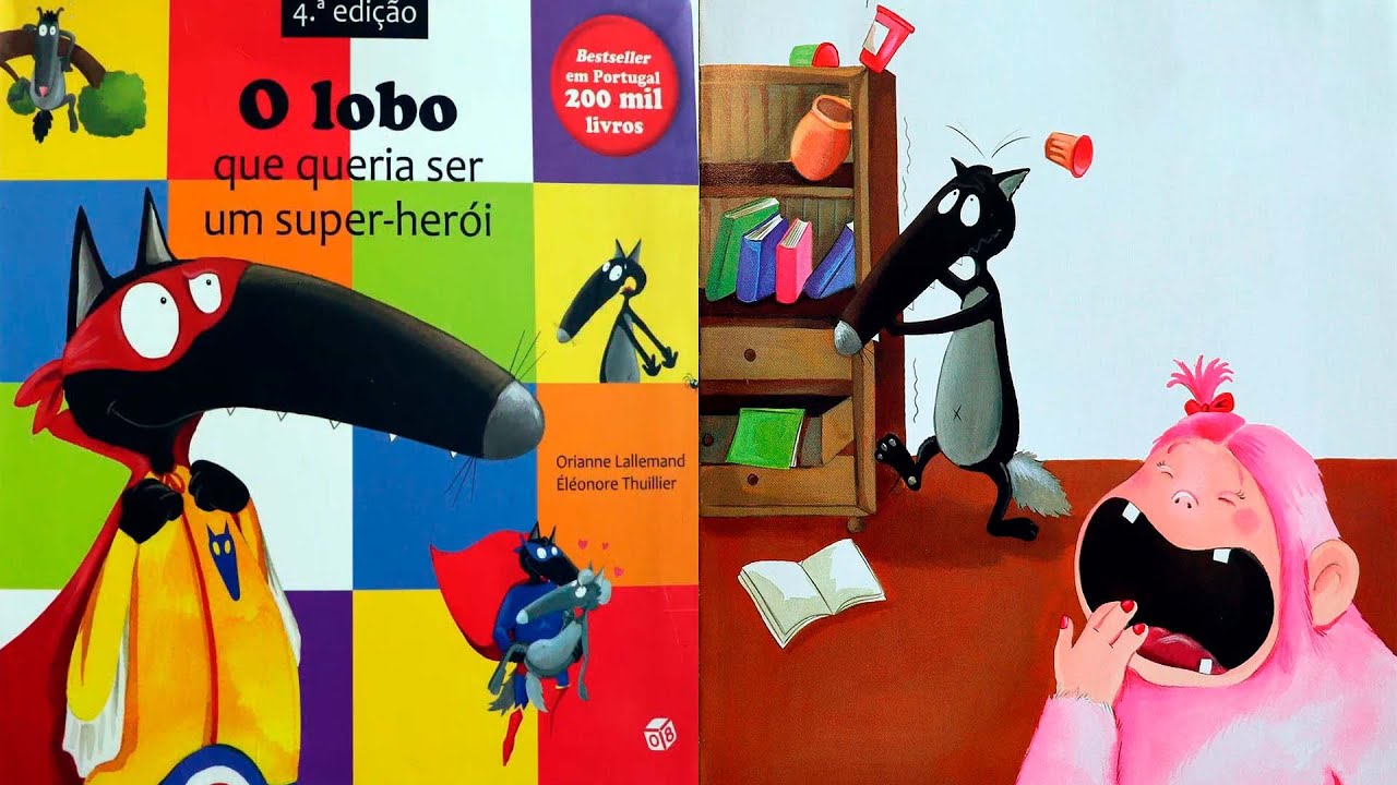 Historinha Infantil para dormir: O lobo que queria ser super herói | Historias em português - PT