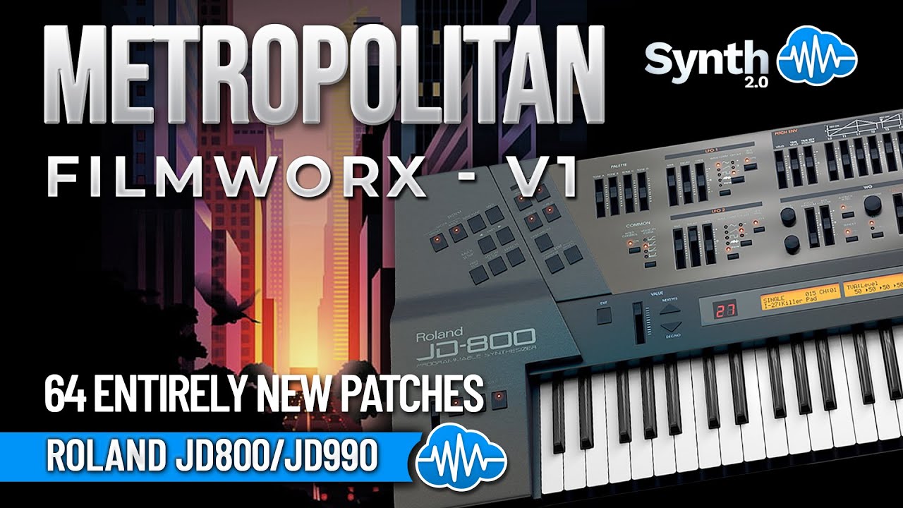 DSL003 - Metropolitan Filmworx V1 - Roland JD-800 ( 64 presets ) - Video Preview 1