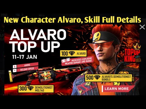 Alvaro Top Up Reward + Skill Full Details / Steven Noob Diamond Spending Spree Episode 135