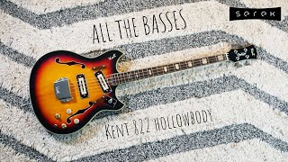 Video thumbnail for All The Basses 004: Kent 822 Vintage Shortscale Hollowbody Bass // Serek Basses by Serek Basses