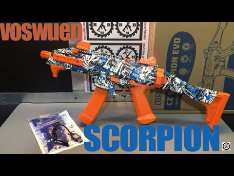 Showcase-Setup-Demo-FPS: VOSWUEN Scorpion Gel Ball Blaster - 200 FPS - Contest Link in Desc