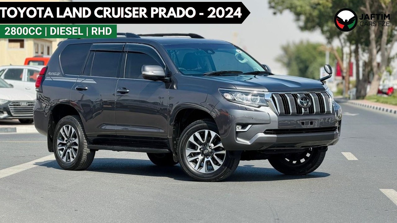 Toyota Prado 2024 | 2.8L DIESEL | AT | RHD | VENTILATED SEATS | COOL BOX | SUNROOF | BACK TIRE | ELECTRIC SEAT | video