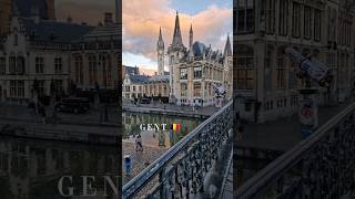 Gent 🇧🇪 cosy cafes, stunning architecture, and friendly vibes🏰☕ #belgium #europe #travel ##ytshorts
