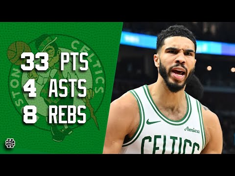 Jayson Tatum 33 pts 8 rebs 4 asts vs Cavs 24/25 season