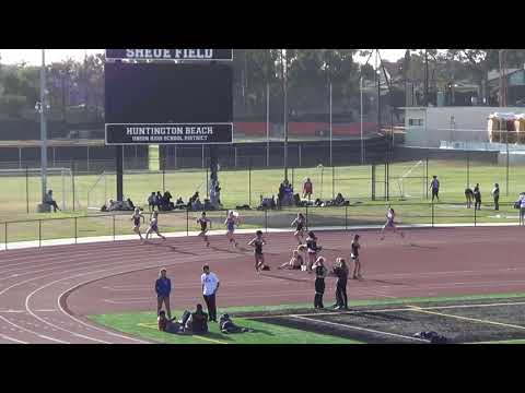 VarG 200m vs Huntington Beach 4-18-18 - Los Alamitos Girls
