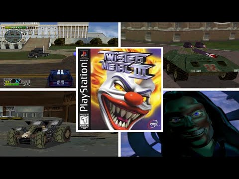Twisted Metal 3 - All Bosses + Spectre Ending (CPU Ally)