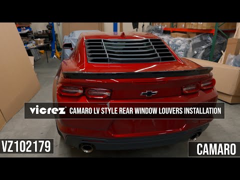 Vicrez LV Style Rear Window Louvers vz102179 | Chevrolet Camaro 2016-2021 | Installation