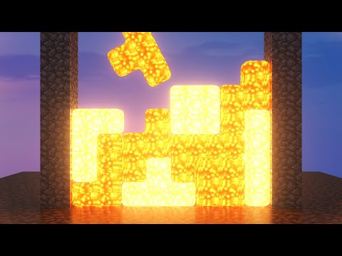 C4D Alchemy - Minecraft Softbody Tetris Lava Version