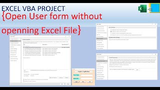 Open the User Form Without Opening the Excel File | Excel VBA Project