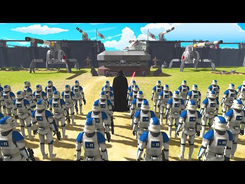 Vaders Fist Siege of Last CLONE FORTRESS... - Men of War: Star Wars Mod Battle Simulator