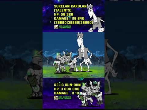 The Battle Cats : Relic Bun-Bun vs Papaluga lv50 #battlecats #shotrs