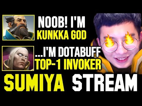 "Kunkka God" just triggered "Top-1 Invoker" so much | Sumiya Invoker Stream Moment #713