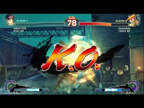 GamerBee [Adon] vs mikky1026 [Fei] SSF4 Japanese Online Ranked Matches - TRUE-HIGH DEF