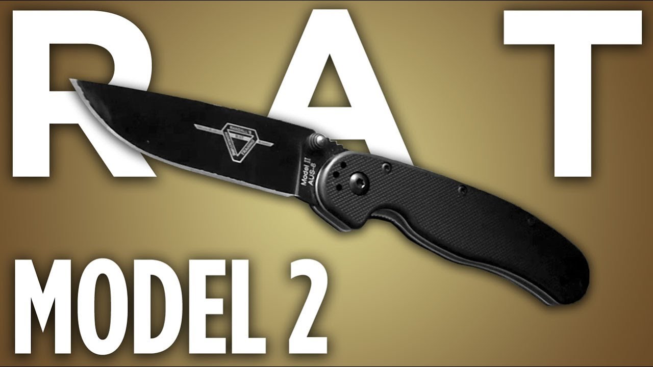 Ontario RAT Model 2 Liner Lock Knife Pink (Black) - Blade HQ