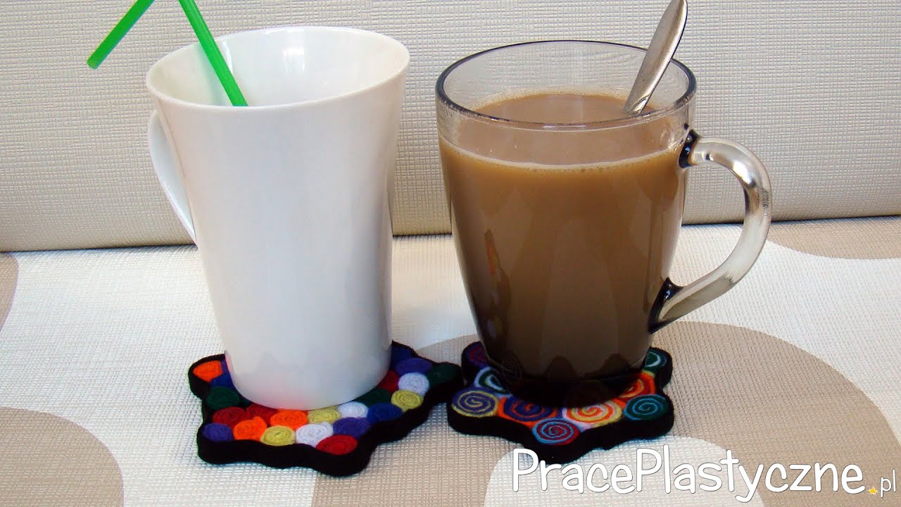 Podkładka pod kubek z filcu