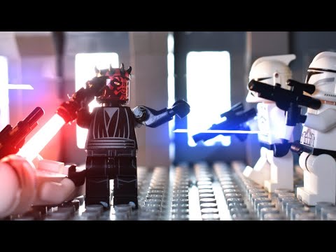 LEGO STAR WARS Darth Maul Vs Clone Troopers Hallway Scene