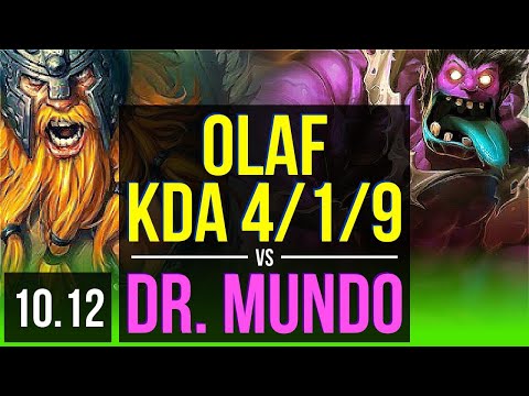 OLAF vs DR. MUNDO (JUNGLE) | KDA 4/1/9, Triple Kill | EUW Diamond | v10.12