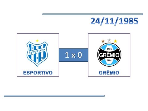 GOLS: Esportivo 1 x 0 Grêmio - 24/11/1985 - Campeonato Gaúcho