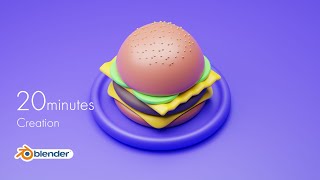 【blender】ハンバーガーを超簡単モデリング！