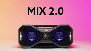 Altec Lansing Mix 2.0 Bluetooth Party Speaker with Lighting Effects IP67 Speaker, IMW997-BLK, Black (Certified Refurbished)