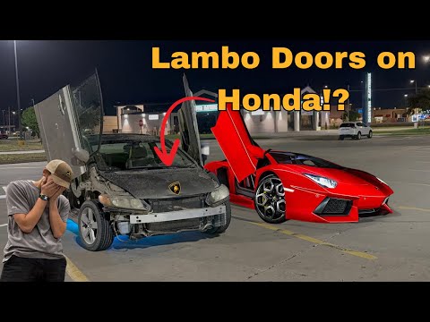 Lambo Doors on Honda civic! 24hr Challenge Turns Into 1 Month of Chaos!