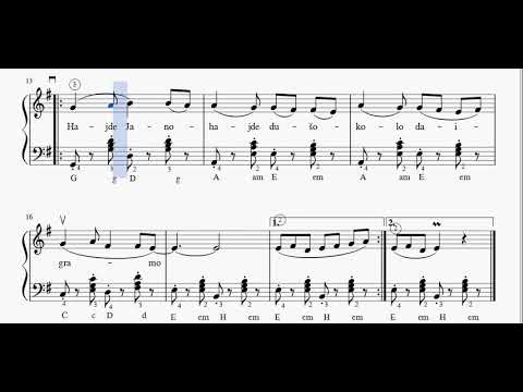 Ajde Jano ( Note za harmoniku )