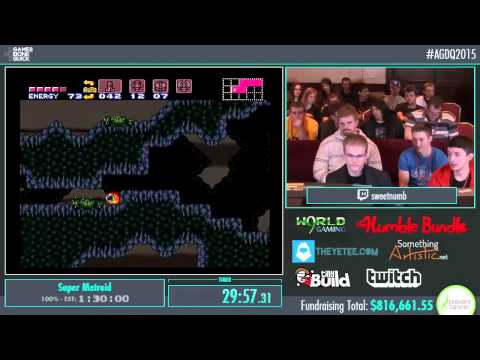 Awesome Games Done Quick 2015 - Part 168 - Super Metroid by Epic and sweetnumb