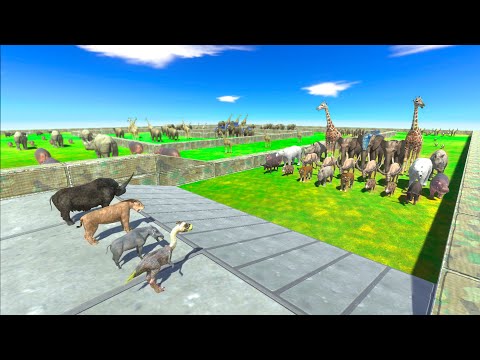 Prehistoric Mammals Vs Modern Mammals DeathRun - Animal Revolt Battle Simulator