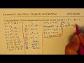 Equation Of Tangents And Normal For Parametric Equation