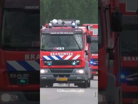 Brandweer Alkmaar met spoed naar een grote Chloorlekkage GRIP 1 in Andijk