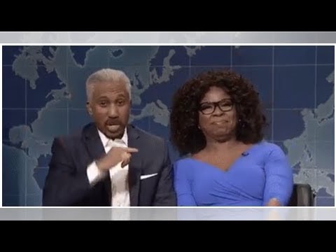 Leslie Jones Oprah stops by SNL for a Weekend Update interview