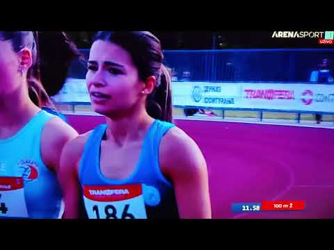 Milana Tirnanić, zlato na 100m, Pas 2025. AK Panonija