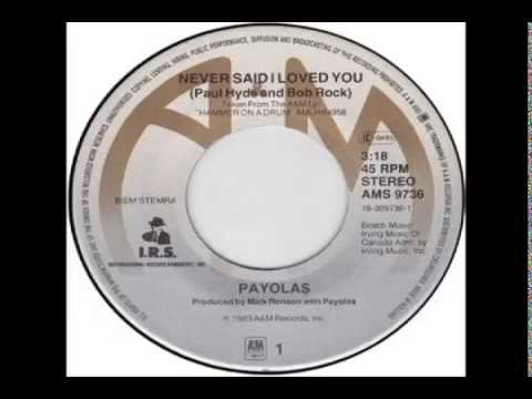 Payolas - Never Said I Loved You (1983)