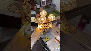 Kipas plafon 42 inci lampu LED dan remote, cocok untuk ruang tamu dan kamar #KipasPlafon #KipasAngin