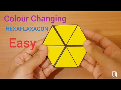 Hexaflexagon / Colour changing Hexagon Tutorial | Paper toys | DIY Easy Paper Flexagon