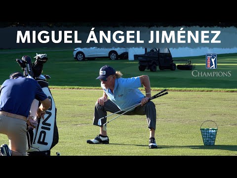 The most unique stretching routine in golf (Miguel Angel Jimenez)