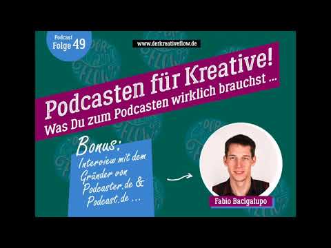 Podcast "Der kreative Flow": Folge 49 – Podcasten für Kreative (u.a. Interview mit Fabio Bacigalupo)